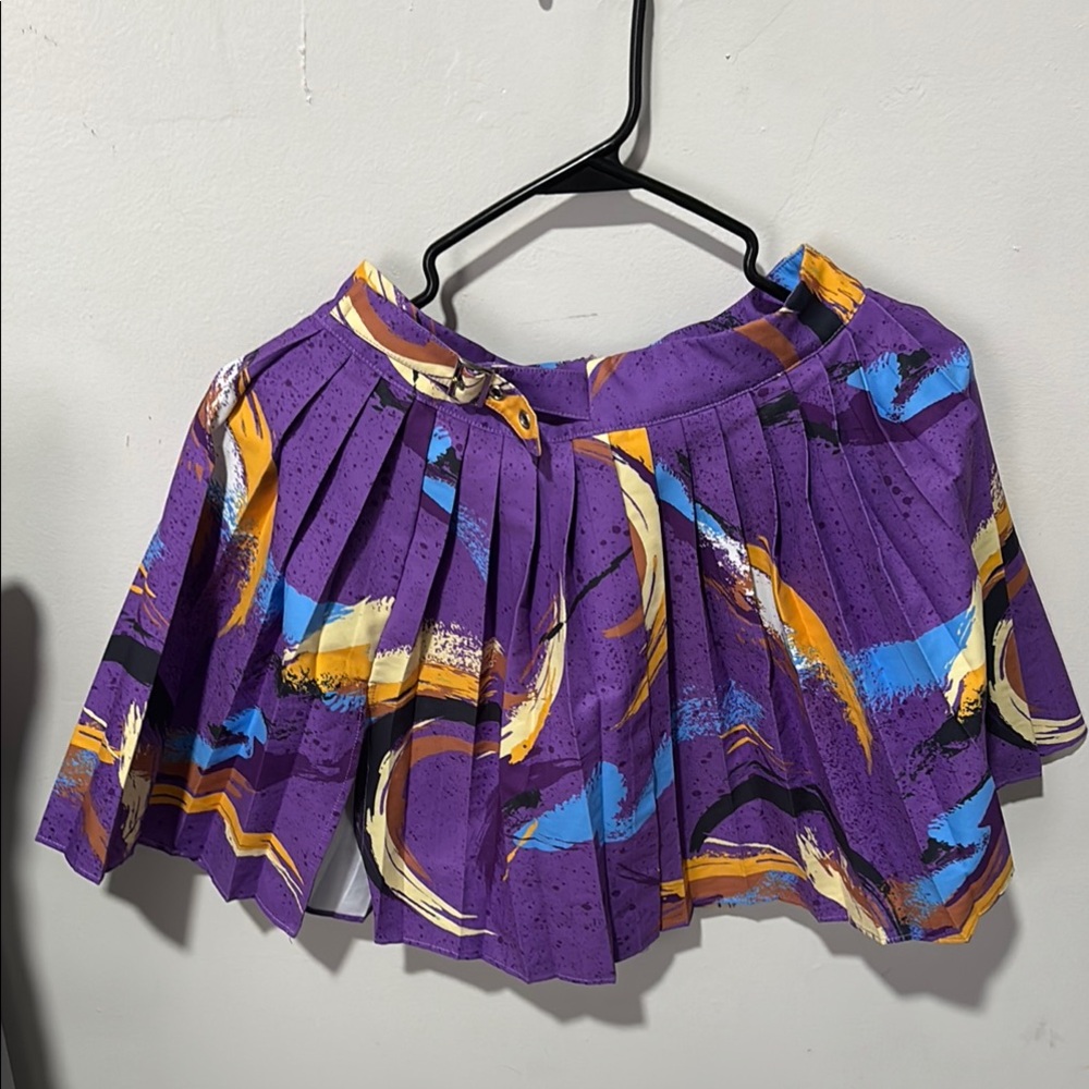 SHEIN Purple Skater Mini Skirt with Pleats